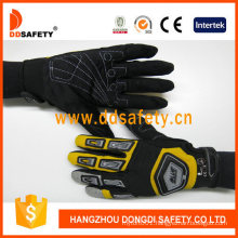 Black and Yellow Sport Racing Bicycle Gloves